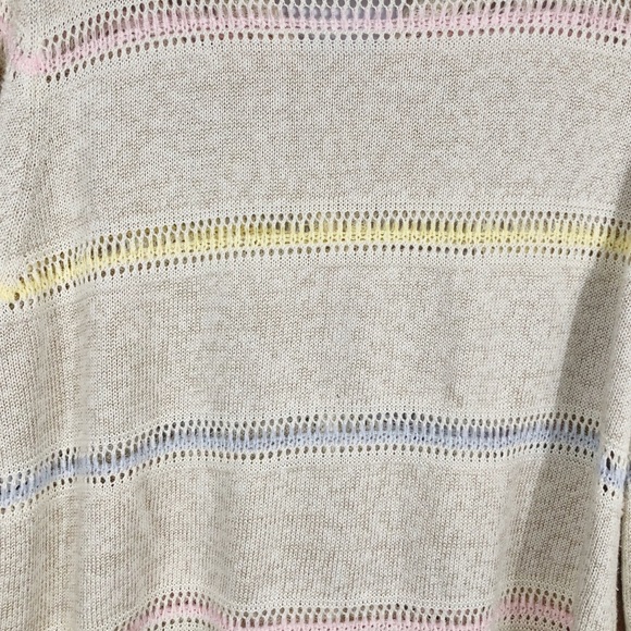 CJ Banks Cream & Pastel Button Up Cardigan - Picture 5 of 5